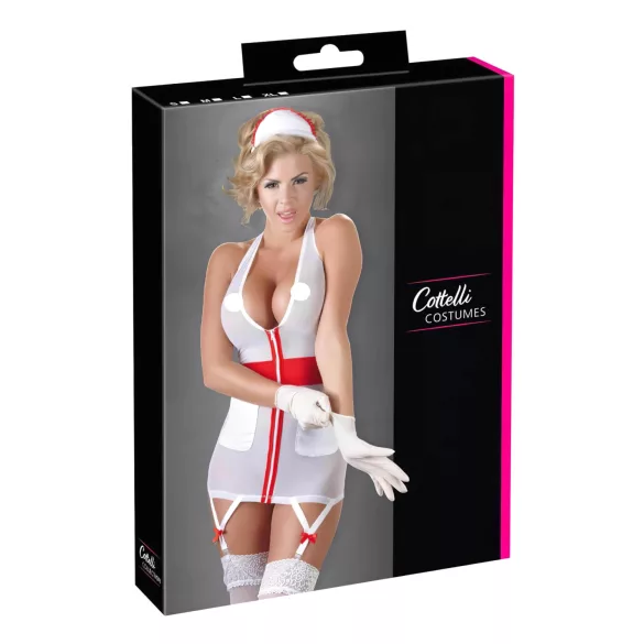 Cottelli - Verführerisches Krankenschwester-Outfit mit Strapse - XL