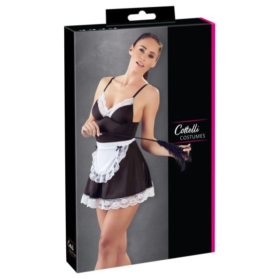 Cottelli - Zimmermädchen Kleid mit Schürze (schwarz-weiß) - M