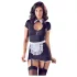 Cottelli - Dienstmädchen-Kleid mit Strapsen (Schwarz-Weiß) - XL