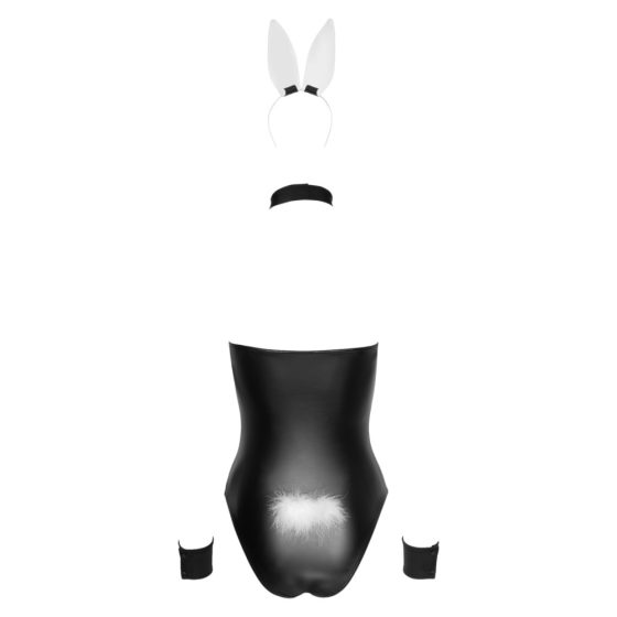Cottelli Bunny - glänzender, sexy Häschenkostüm (5-teilig) - M