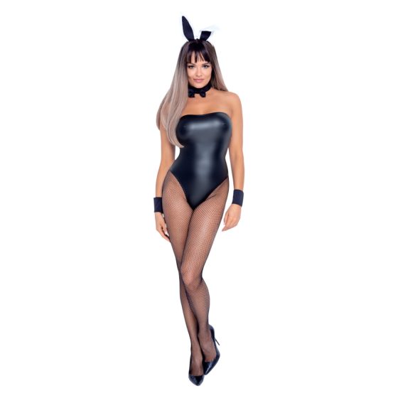 Cottelli Bunny - glänzender, sexy Häschenkostüm (5-teilig) - L