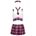 Cottelli - kariertes Schulmädchen-Kostüm Set (Pink) - M