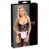 Cottelli - Transparente Dienstmädchenkostüm (schwarz-pink) - L