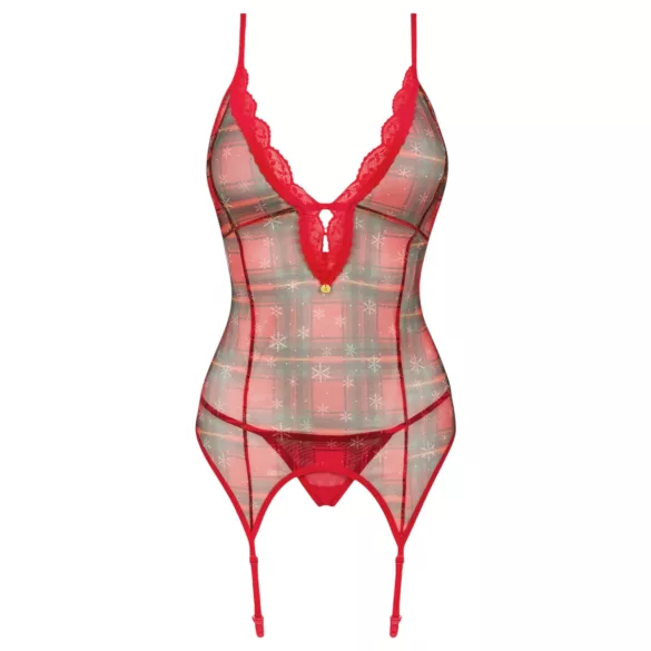 Obsessive Jollymore - Weihnachtliches Dessous-Set
