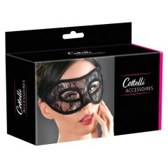 Cottelli - Vorgeformte, schwarze Spitzenmaske