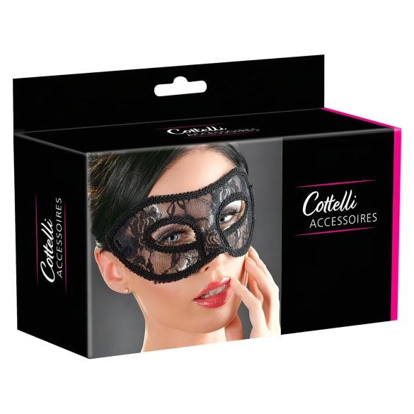 Cottelli - Vorgeformte Spitzenmaske (schwarz)