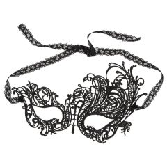 Cottelli - Asymmetrische Maske mit Stickerei (schwarz)