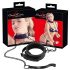 Bad Kitty - Edelstein Halsband & Leine (schwarz)
