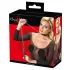Bad Kitty - Herz Halsband & Metall-Leine (Schwarz)