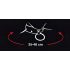 Bad Kitty - Halsband mit Herz & Metallleine (schwarz)