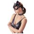 Bad Kitty - Kunstleder-Strass-Katzenmaske - Schwarz (S-L)