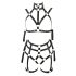 Bad Kitty - Bondage Brustgeschirr Set (schwarz) - L/XL