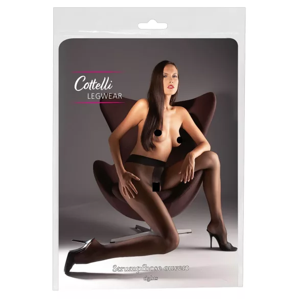 Cottelli - Satinierte Sex Strümpfe - L