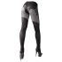 Cottelli - Gemustertes, offenes Strumpfhose (schwarz) - 2/S