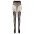 Cottelli - gemusterte, offene Strumpfhose (schwarz) - 4/L