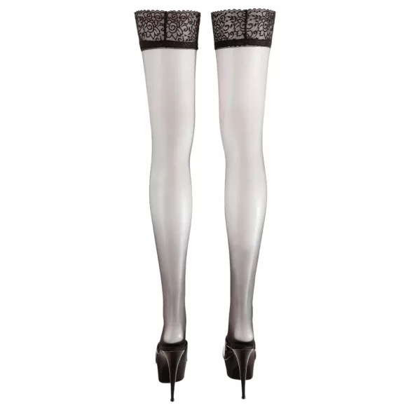 Cottelli - Satinierte Halterlose Strümpfe (Schwarz) - 4/L