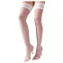 Cottelli - Satin Halterlose Strümpfe (weiß) - 2/M