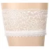 Cottelli - Satin Halterlose Strümpfe (weiß) - 5/XL