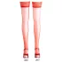 Cottelli - Satinierte Strümpfe (rot) - 3/M-L
