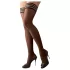 Cottelli - Schwarze Halterlose - gestreifter Rand - 3/M-L