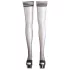Cottelli - Schwarze Halterlose - gestreifter Rand - 4/L