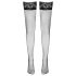 Cottelli - Schwarze Netz-Overknees mit Spitze