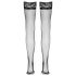 Cottelli - Schwarze Netz-Overknees mit Spitze