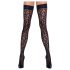 Cottelli Legwear - Leopardenmuster Strümpfe (schwarz)