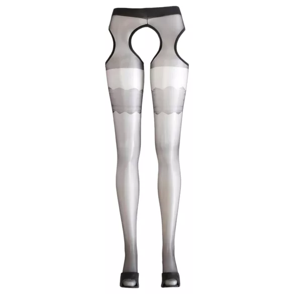 Cottelli - Wellenförmige Sex-Strumpfhose (schwarz) - M