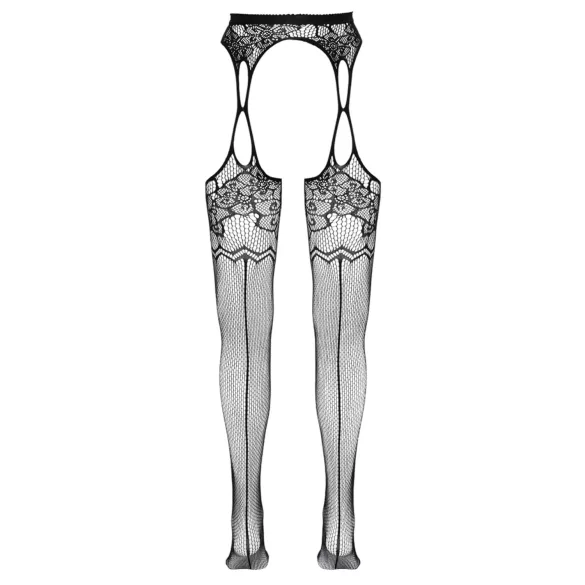 Cottelli - gemusterte Netz-Strumpfhose - schwarz (S-L)