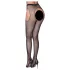 Cottelli Legwear - offene, glänzende, schwarze Strümpfe (S-L)