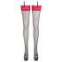 Cottelli - Rote Strümpfe mit Spitze (schwarz) - 6