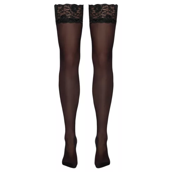 Cottelli - Seidige Halterlose Strümpfe (Schwarz) - L