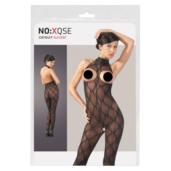 NO:XQSE - Spitze Jumpsuit mit offener Brust - XL/XXL