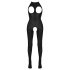 NO:XQSE - Offener, neckholder Catsuit - Schwarz (S-L)