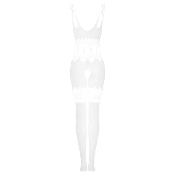 Obsessive G330 - Transparentes, gemustertes Overall (Weiß) - XL/2XL