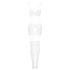 Obsessive G330 - Transparentes, gemustertes Overall (Weiß) - XL/2XL