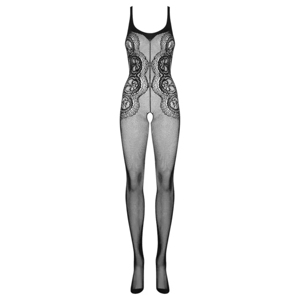 Obsessive G335 - Transparenter, offener schwarzer Netz-Body (S-L)