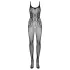 Obsessive G335 - Transparenter, offener schwarzer Netz-Body (S-L)
