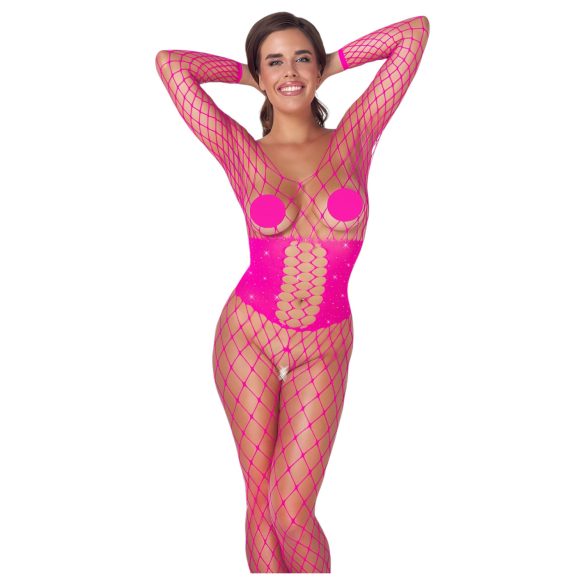 Cottelli - Netz Catsuit (Pink) - S-L