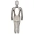 Cottelli Fantasy - schwarze Netz-Catsuit mit Maske und offenem Schritt (S-L)