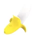 Lonely - Akku, wasserdichter Bananen-Vibrator (gelb-weiß)
