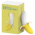 Lonely - Akku, wasserdichter Bananen-Vibrator (gelb-weiß)