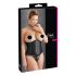 Cottelli Plus Size - Satin-Taillenkorsett (Schwarz) - 4XL