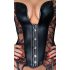 Noir - Spitzenkorsett mit Strumpfhalter (Schwarz) - M