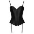 Cottelli Party - Satin-Korsett mit Strapshaltern (schwarz) - XL