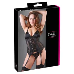Cottelli - variables Oberteil mit Strapsen (schwarz)