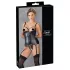 Cottelli Bondage - glänzendes Push-up-Top mit Fessel (schwarz)