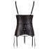 Cottelli Bondage - Glänzendes Hebe-Top mit Fesseln (schwarz) - M