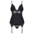 Obsessive 810-COR-1 - Spitzen-Strumpfhalter-Set (schwarz)